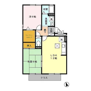 2LDKの間取り画像