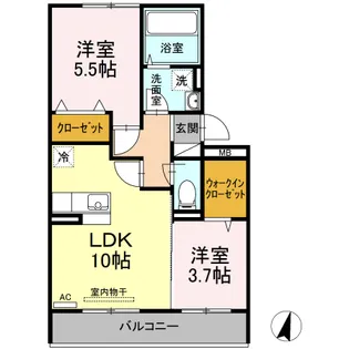 アンダンテ響の【2階】の間取り