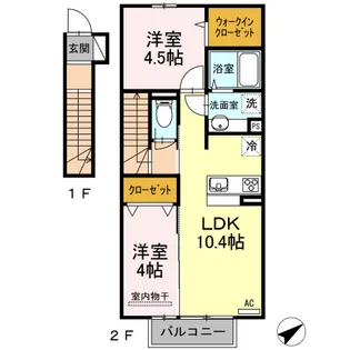 ル・メイユール・スーヴニール【2階】の間取り