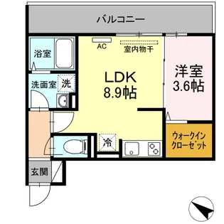 Grand soleil小倉北【2階】の間取り