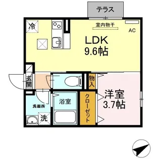 門司コートヤード【1階】の間取り