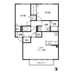 アルケディア【2階】の間取り