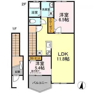 グランドステージⅡ Ⅱ棟【2階】の間取り