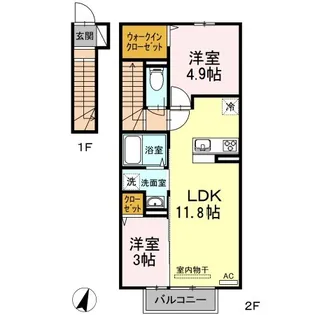 villa fontaine【2階】の間取り