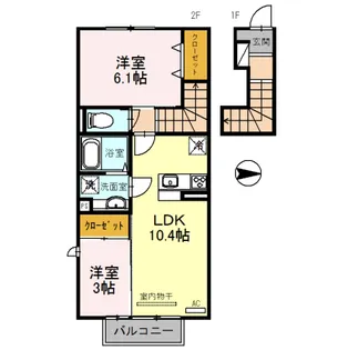 ルミナス須賀【2階】の間取り