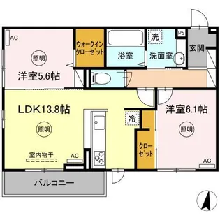 タウンコートカレラⅣ【3階】の間取り