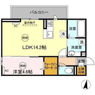 タウンコートカレラⅣ【3階】の間取り