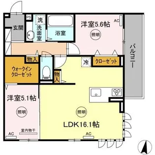 タウンコートカレラⅣ【3階】の間取り