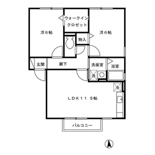 セジュール原町【2階】の間取り