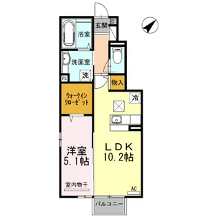 クラポンテMⅡ【1階】の間取り