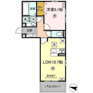 D-ROOM今町【1階】の間取り