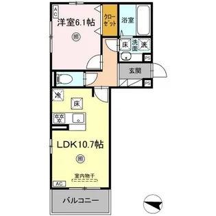 D-ROOM今町【1階】の間取り
