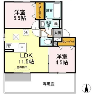 サンライズ陸【1階】の間取り