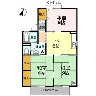 セジュール朽網 B棟【2階】の間取り