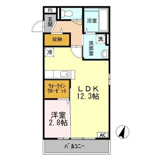 リアン ド ファミーユA棟【2階】の間取り