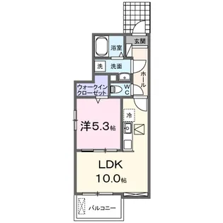 グローリア・ヒデ A【1階】の間取り
