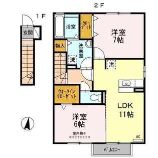 グレイス・ピュア【2階】の間取り
