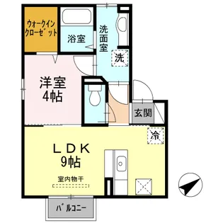 1LDKの間取り画像