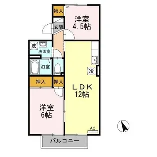 セジュール日吉台【2階】の間取り
