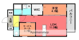 福岡県北九州市門司区黄金町【マンション】の間取り