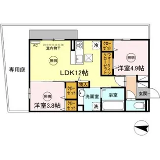 AURALEE 足立【1階】の間取り