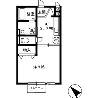 モナリエ横代【2階】の間取り