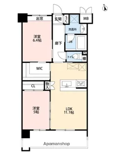 福岡県北九州市八幡東区西本町3丁目【マンション】の間取り