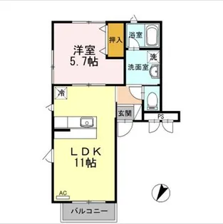 アールエムハイツ篠崎 Ⅱ【2階】の間取り