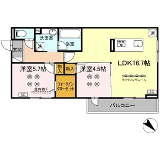 D-ROOM浅生【3階】の間取り