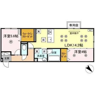 D-ROOM浅生【1階】の間取り