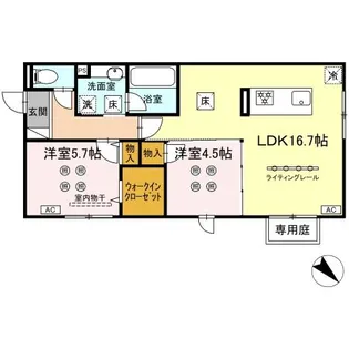 D-ROOM浅生【1階】の間取り
