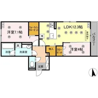 アトレ西折尾【2階】の間取り