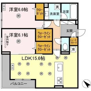 プラシード【3階】の間取り