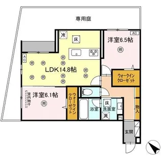 プラシード【1階】の間取り