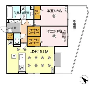 プラシード【2階】の間取り