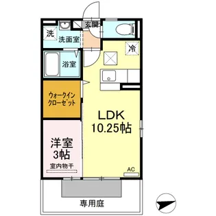 エスタシオン浅川【1階】の間取り
