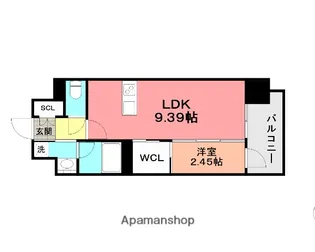 プレジデンス ざ 三萩野【2階】の間取り