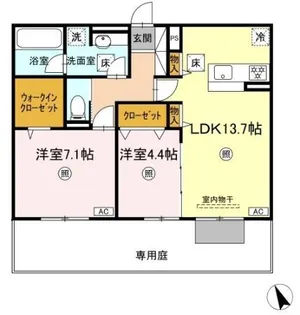 プレステージⅣ【1階】の間取り