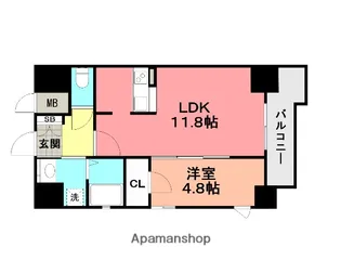 仮称)白銀マンション【3階】の間取り