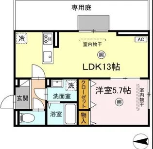 D-ROOM本城東 A棟【1階】の間取り