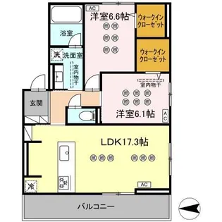 D-ROOM本城東 B棟【3階】の間取り