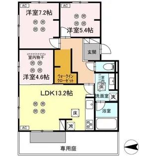 D-ROOM本城東 B棟【1階】の間取り
