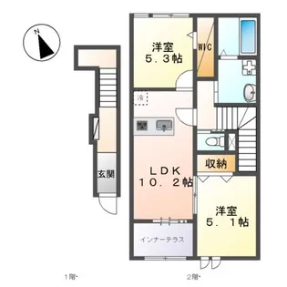 レクエルド守恒【2階】の間取り