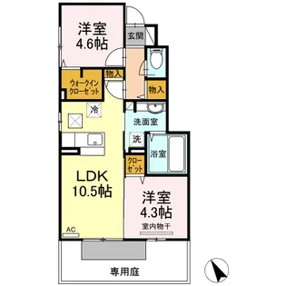 クレール本城II【1階】の間取り