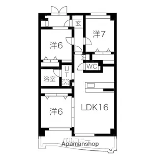 福岡県太宰府市宰都1丁目【マンション】の間取り