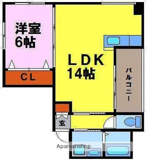 福岡県大野城市白木原2丁目【マンション】の間取り