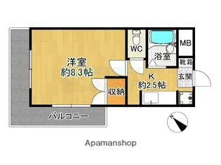 ウイングス学園通り【3階】の間取り
