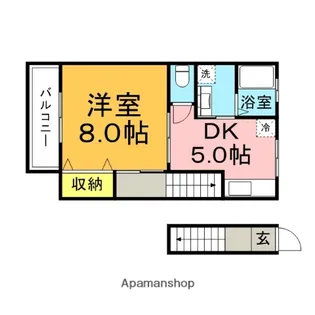 福岡県太宰府市大字向佐野【アパート】の間取り