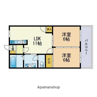 吉塚マンション【4階】の間取り