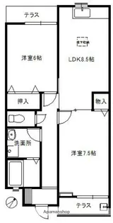 ペットビレッジ大佐野【1階】の間取り